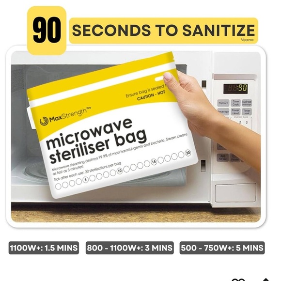 MaxStrength Pro Microwave Sterilizer Bags - Picture 3 of 7